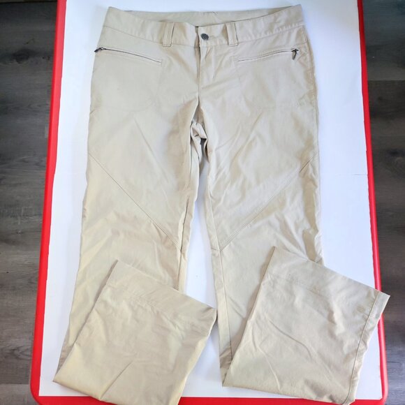 Columbia Omni-shield lightweight outdoor pants cream women's size 12 long - Picture 1 of 16